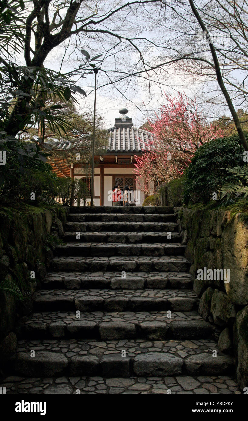 Il Ryoan-ji il Tempio Zen a Kyoto, Giappone Foto Stock