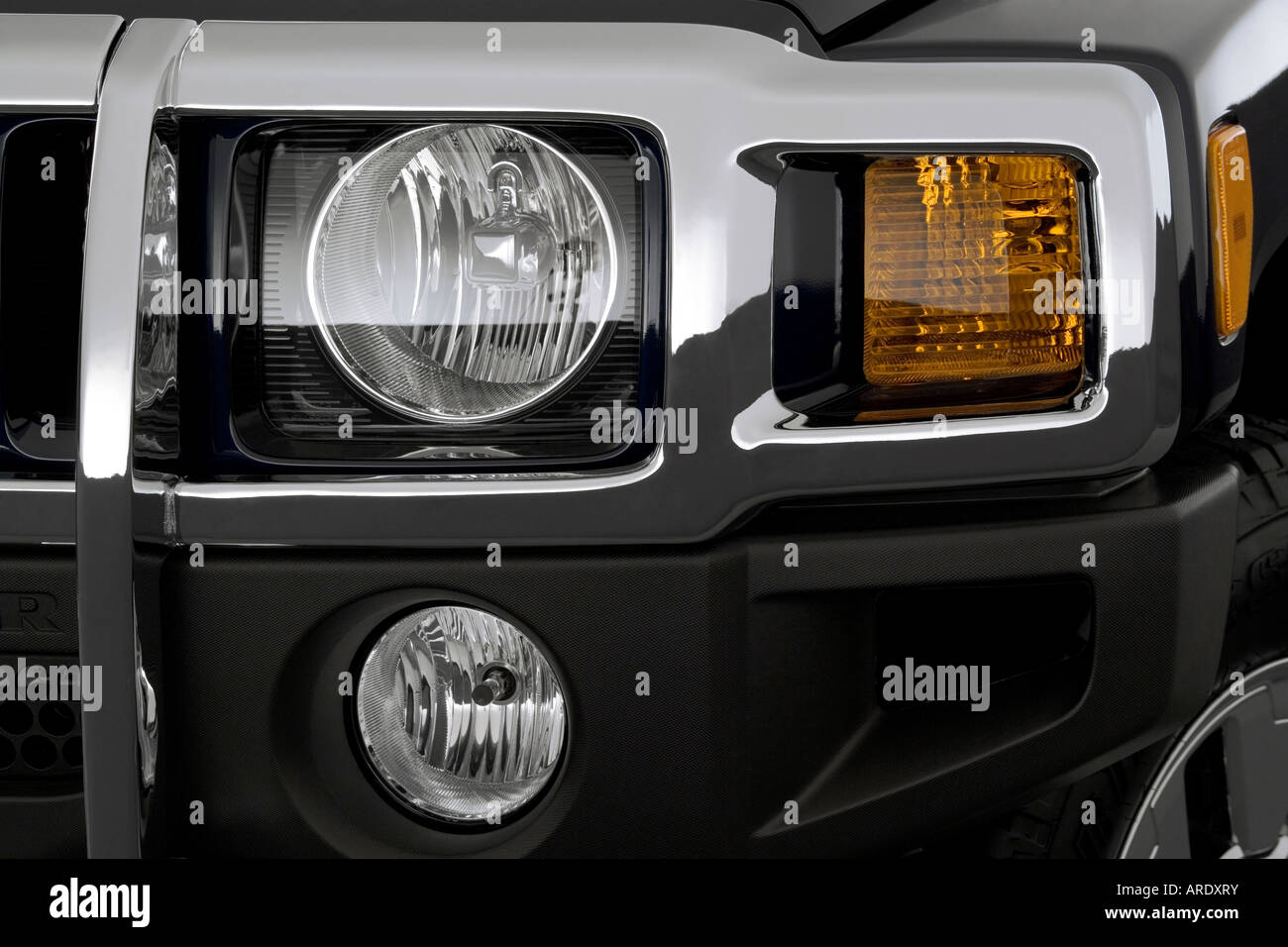 2007 Hummer H3 x in blu - Faro anteriore Foto Stock