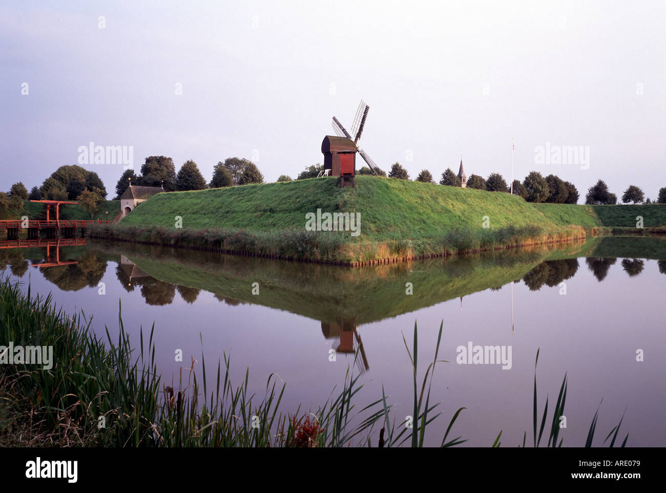 Bourtange, Restaurierte Dorfbefestigung, Foto Stock