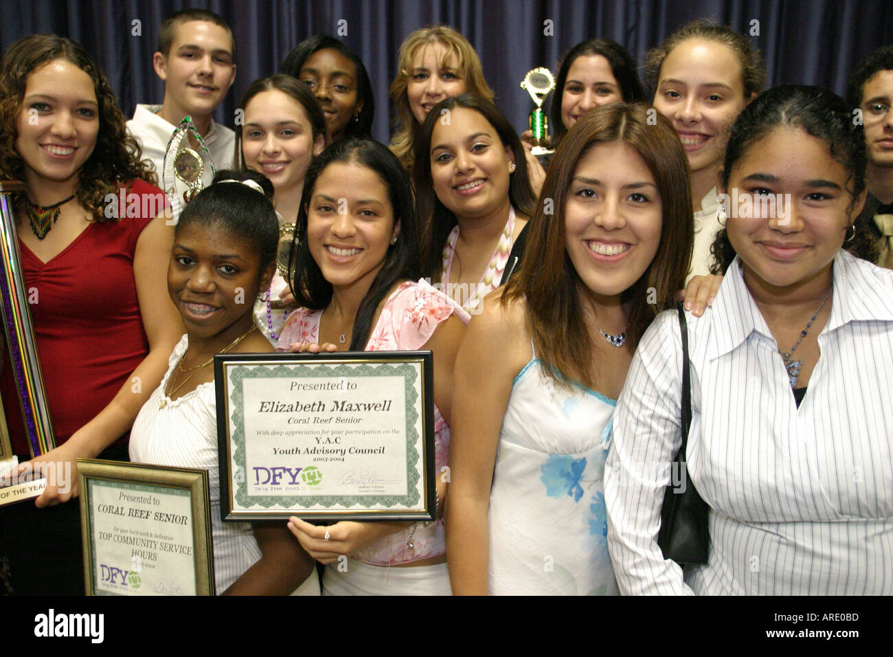 Miami Florida,Hyatt Regency,hotel hotel albergo alloggio motel motel,Drug Free Youth in Town,DFYIT club,premi Luncheon,liceo,campus,studen studentesco Foto Stock