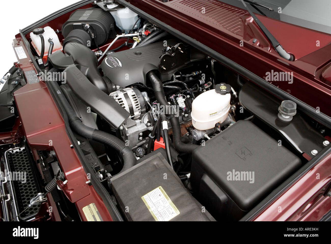 2006 Hummer H2 SUT in rosso - Motore Foto Stock