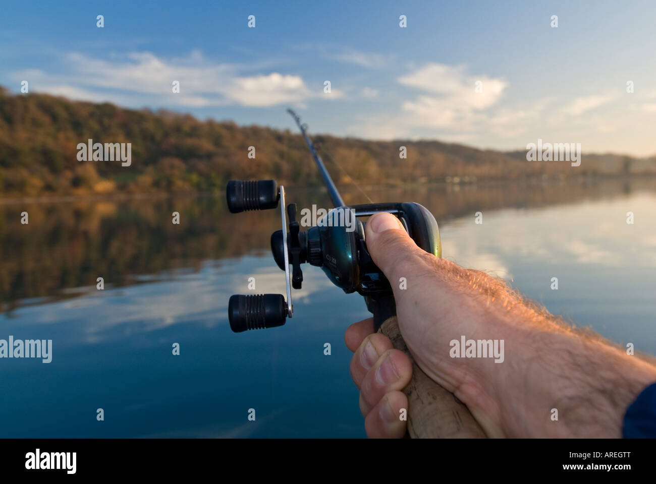 Lago di Bracciano, Italia pesca a spinning Foto stock - Alamy