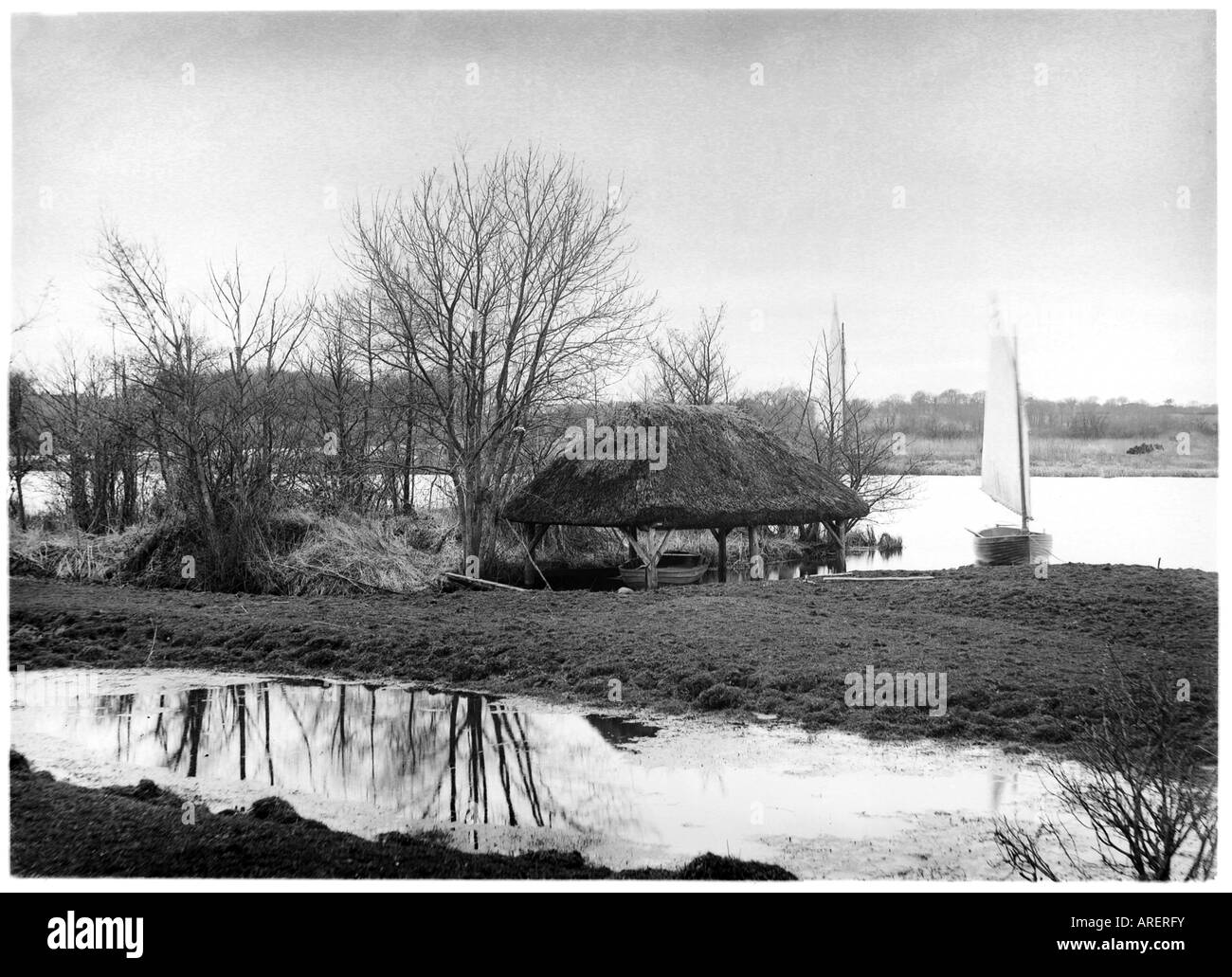 Yachts su Norfolk Broads c.1910 Foto Stock