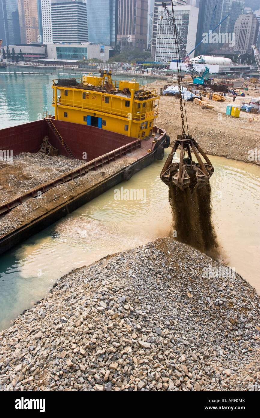 Bonifica di terreni in Hong Kong Foto Stock