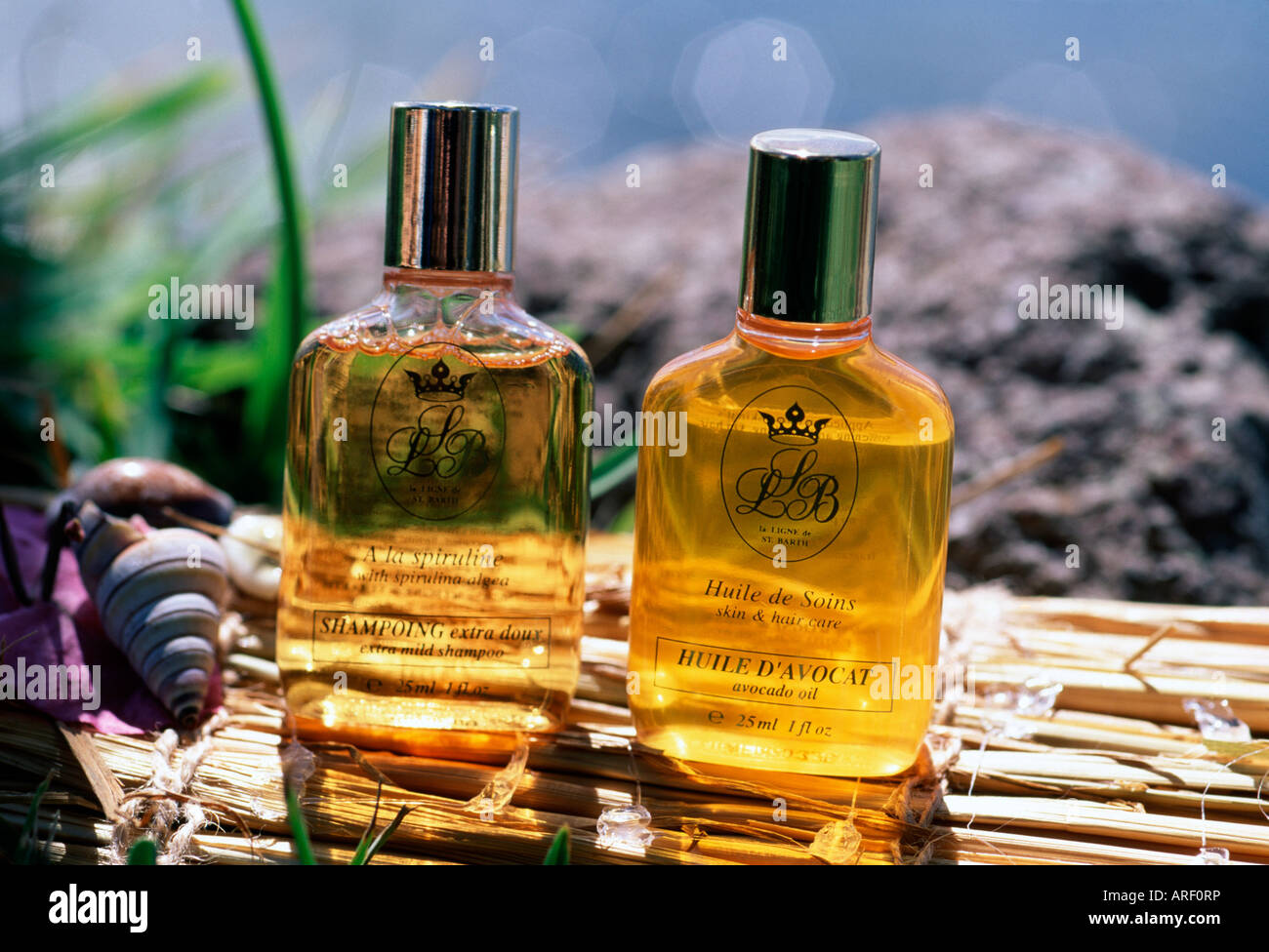 St Barts tolietries profumo prodotte localmente Foto Stock