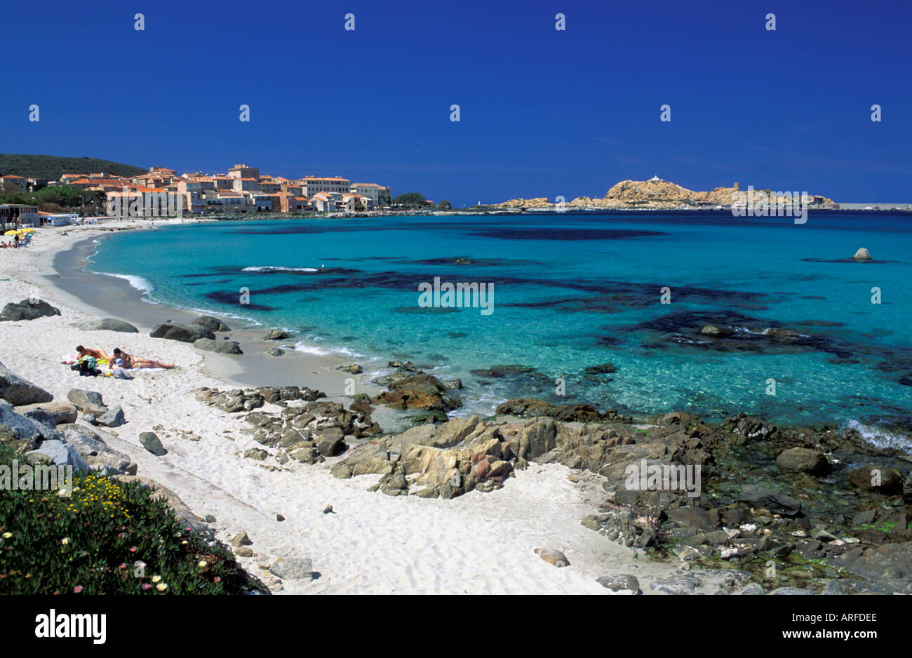 Frankreich, Korsika, Spiaggia Balgne Corsica Francia Foto Stock
