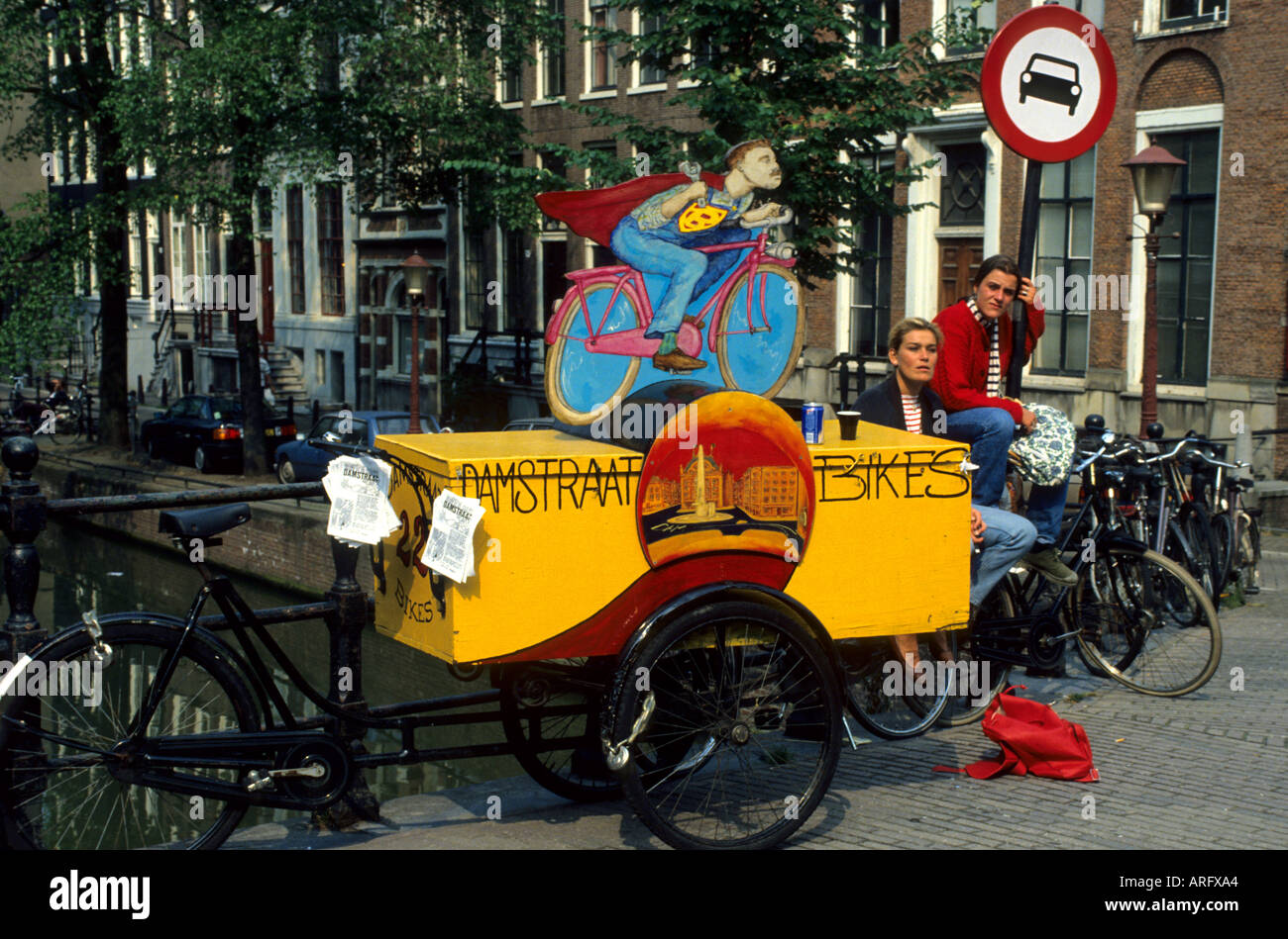 Il Jordaan Amsterdam Holland Olanda Città olandese Town bike bicicletta ciclo Foto Stock