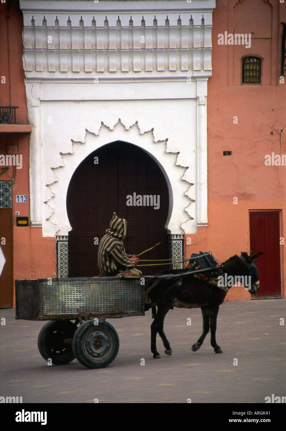 Marrakech Marrakech città rossa a sudovest del Marocco Maghrebian del Maghreb arabo berbero arabo marocchino Africa del Nord Foto Stock