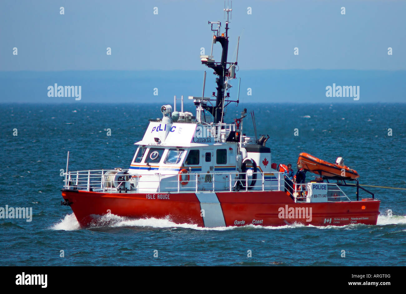 La Guardia Costiera canadese isola in barca Rouge Foto Stock