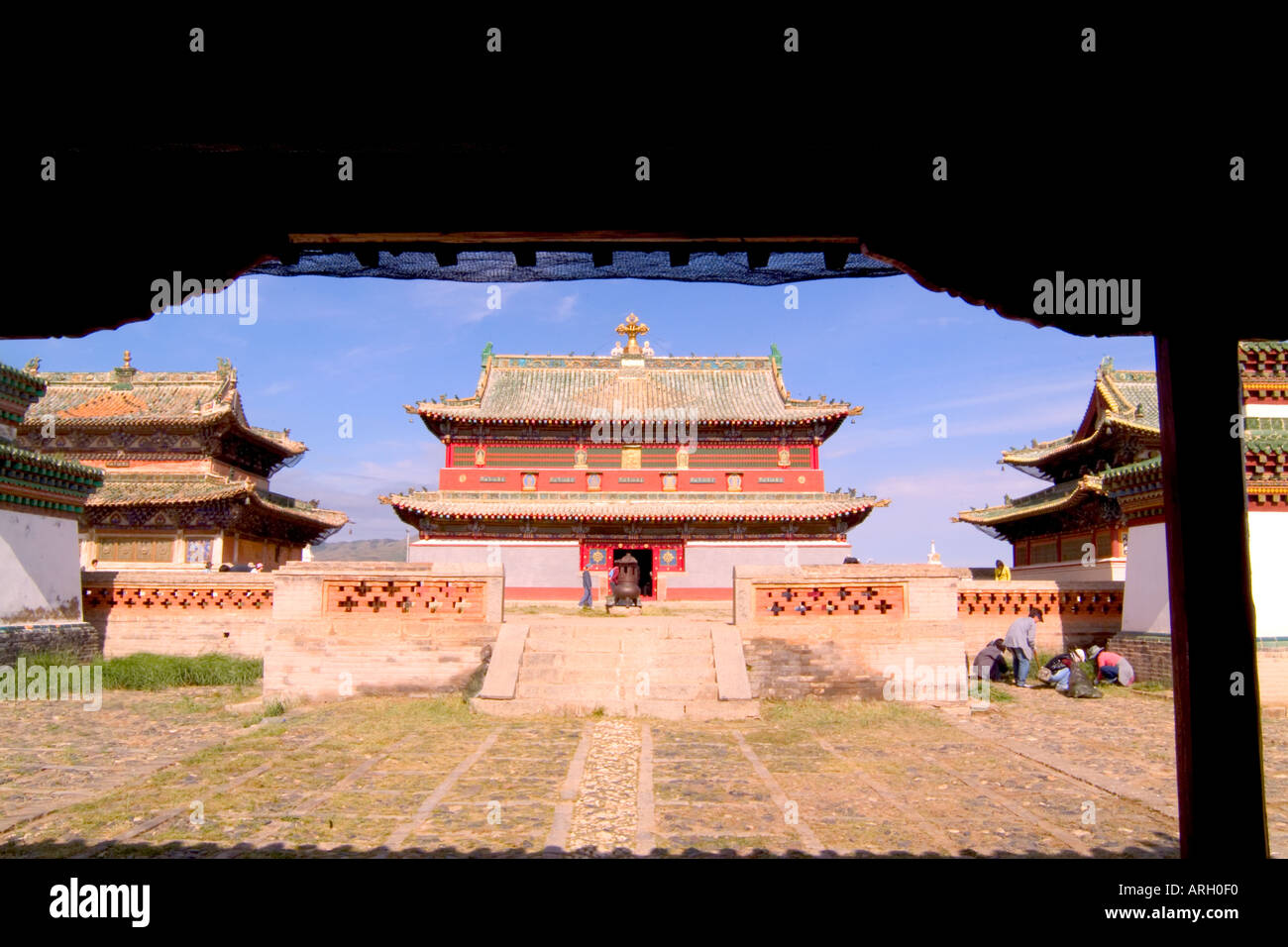 Famoso Erdene Zuu monastero 1586 in Mongolia Foto Stock
