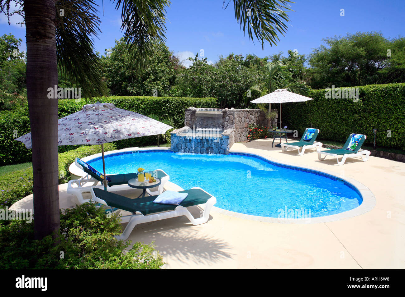 La piscina a Villa Veranda in Nevis Foto Stock