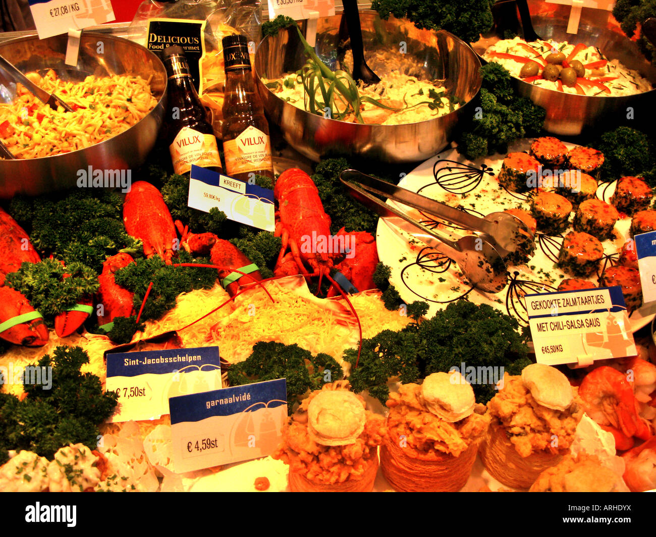 Anversa catering interno traiteur aragosta granchio Foto Stock