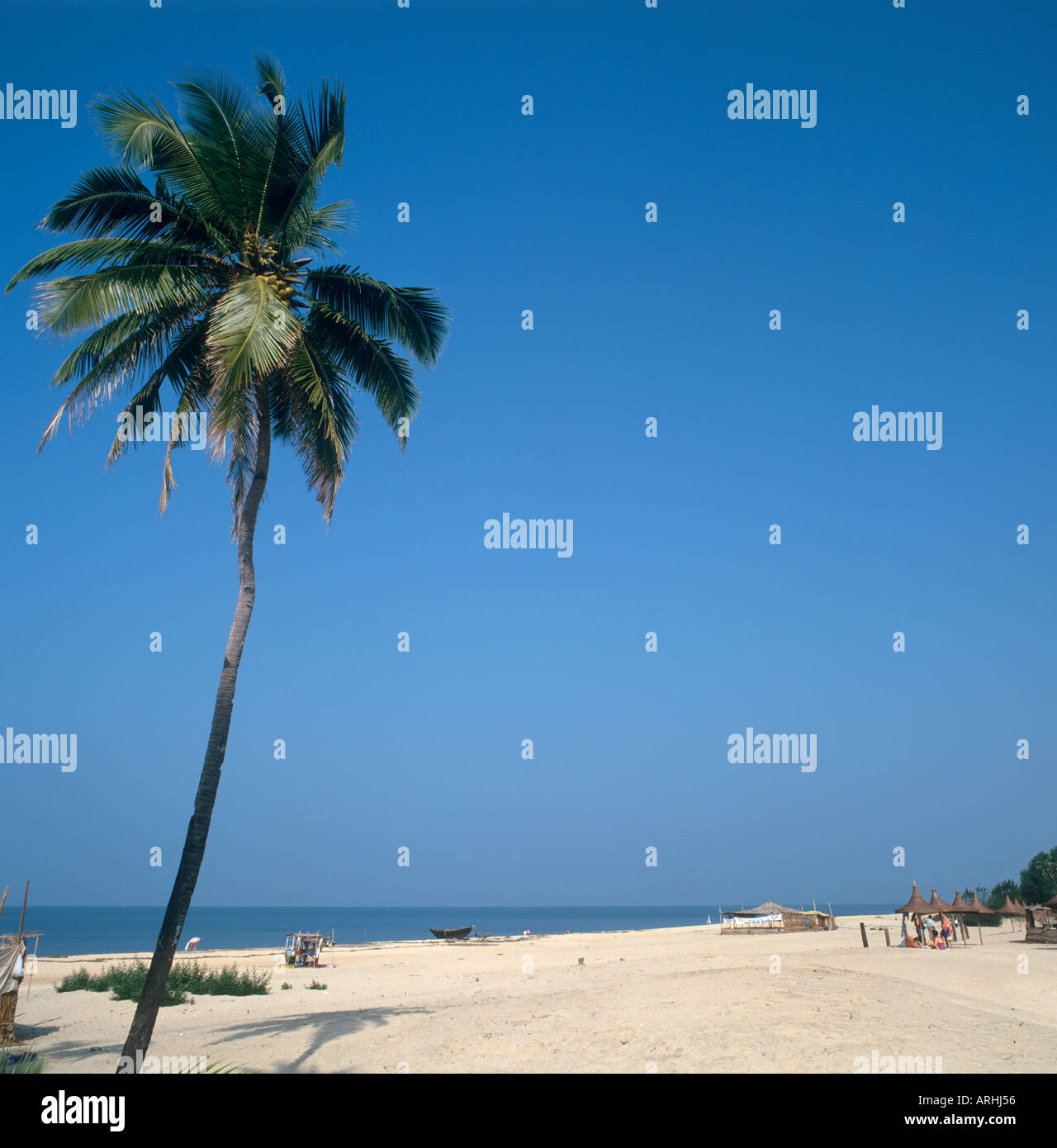 Mobor Beach nel 1994, a sud di Goa, India Foto Stock