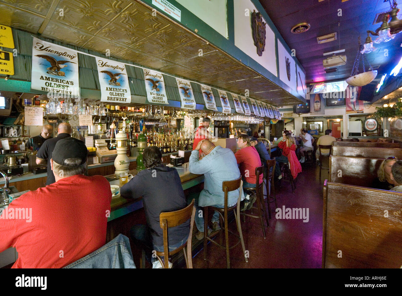 Interno del St George's Tavern, St George Street nel centro storico, St Augustine, Florida, Stati Uniti d'America Foto Stock