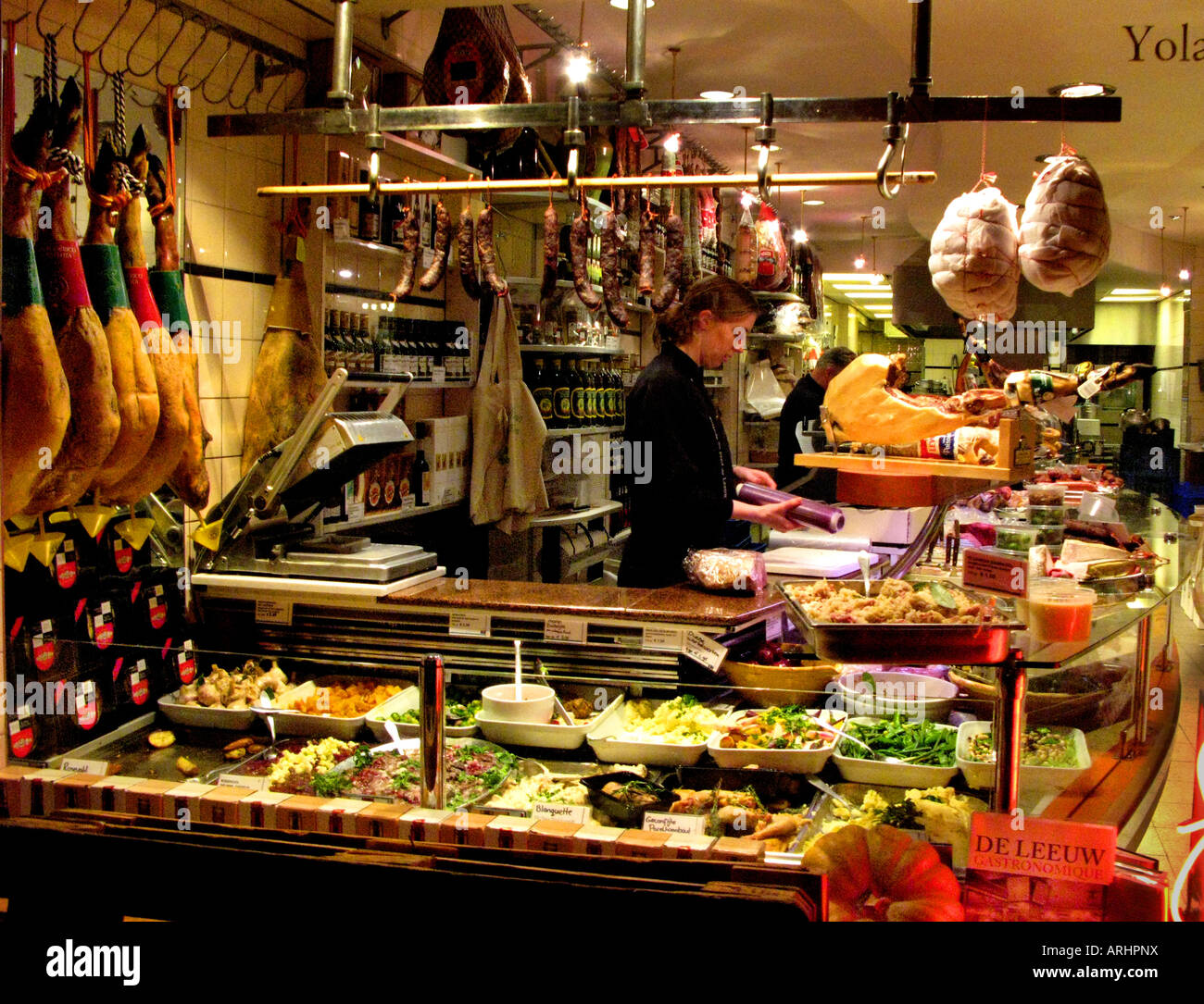 Anversa catering interno traiteur butcher Belgio Foto Stock