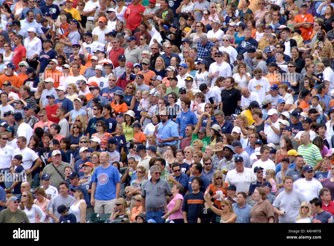 Detroit Tiger Professional Major League Baseball Game al Comerica Park Detroit Michigan Foto Stock