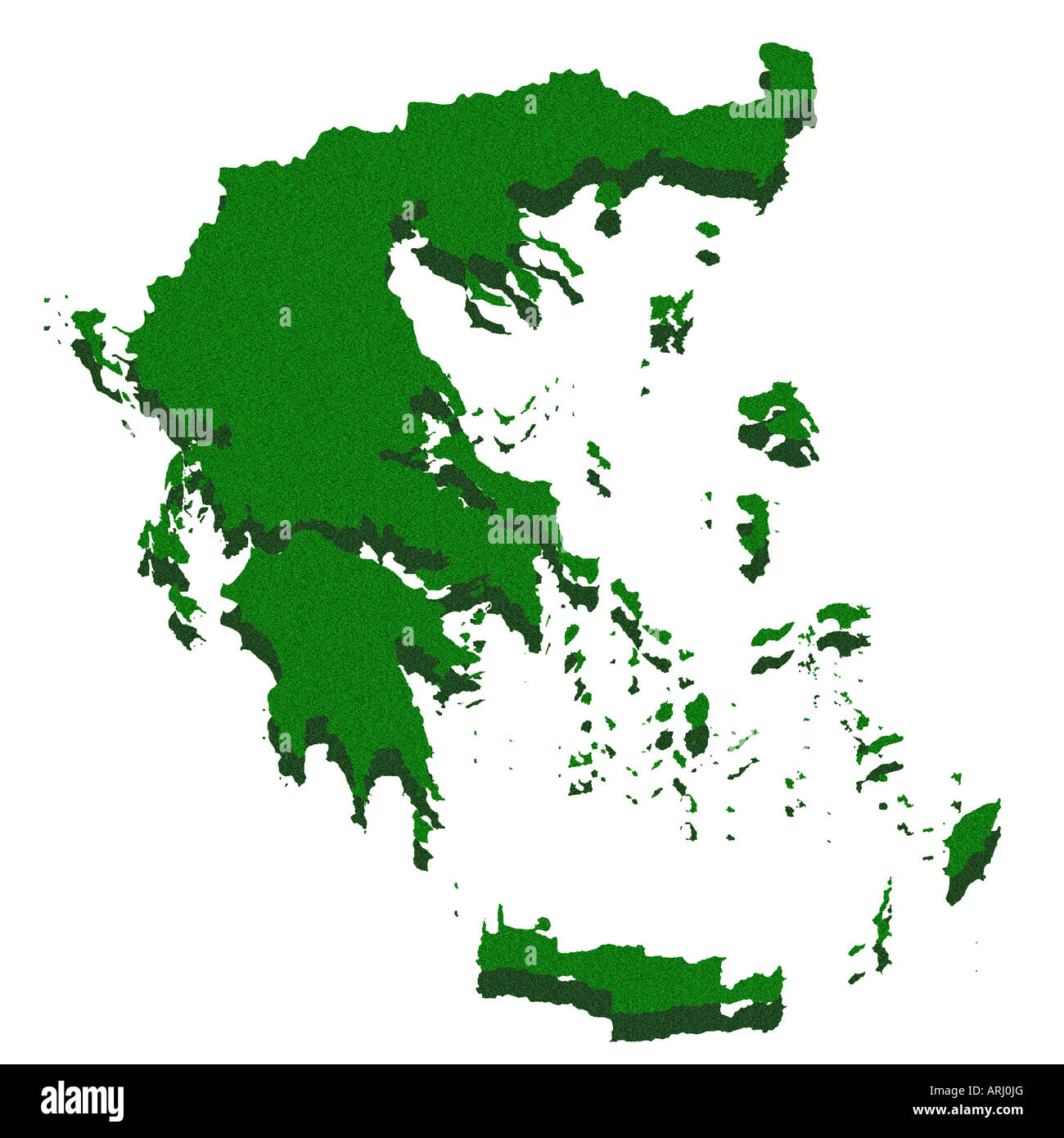 Mappa di contorno di Grecia Foto Stock