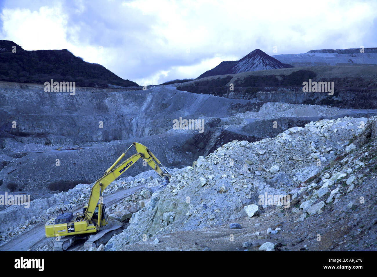 China clay industria mineraria Cornwall Regno Unito Foto Stock