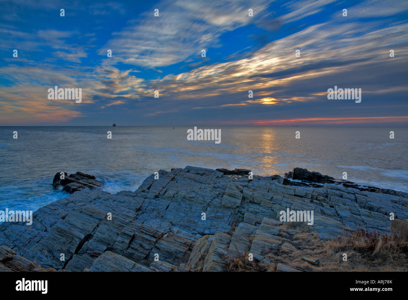 Litorale della Maine Foto Stock