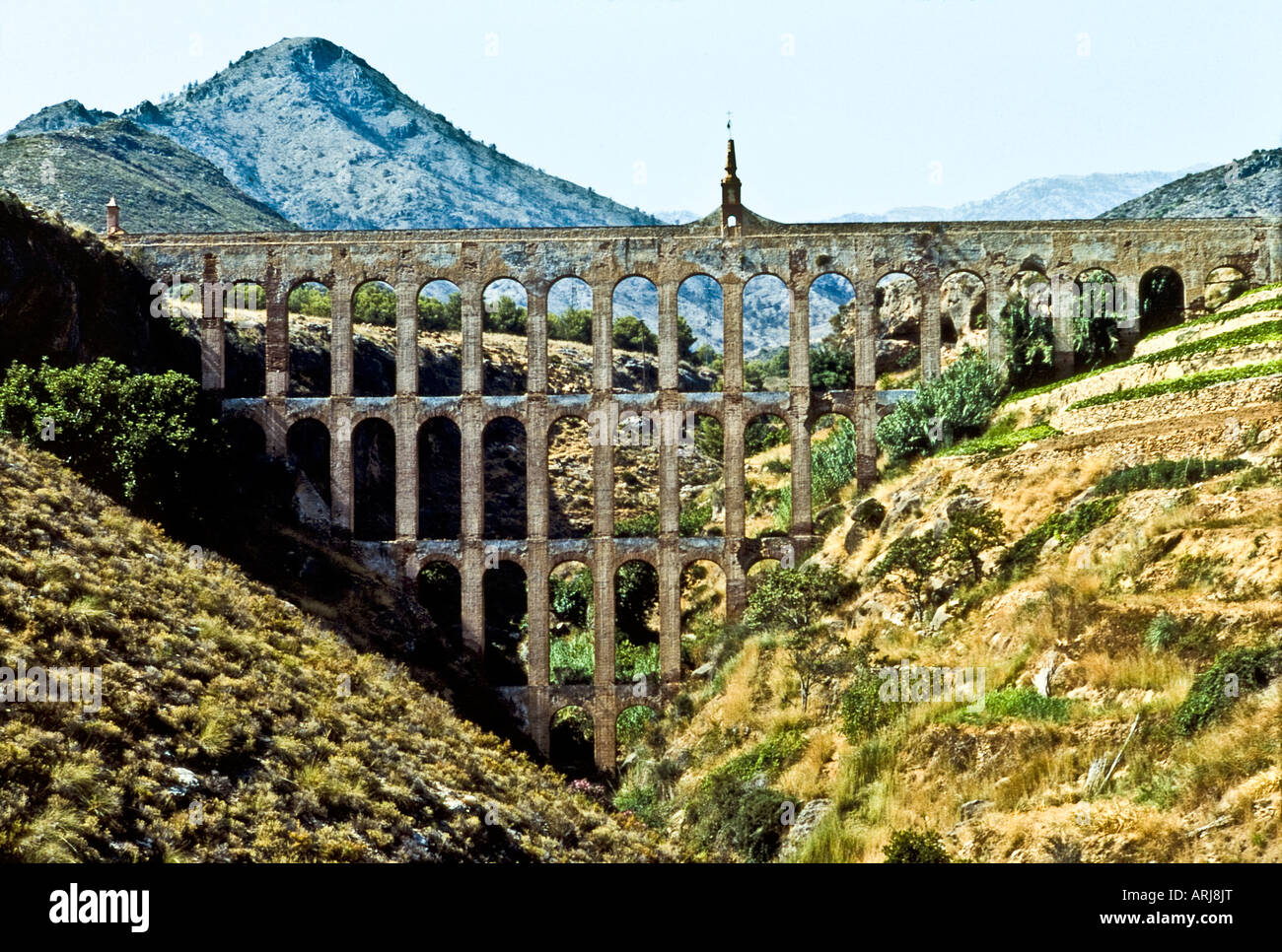 Acquedotto romano in Nerja spagna Foto Stock