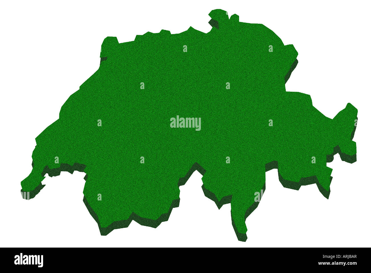Mappa di contorno della Svizzera Foto Stock