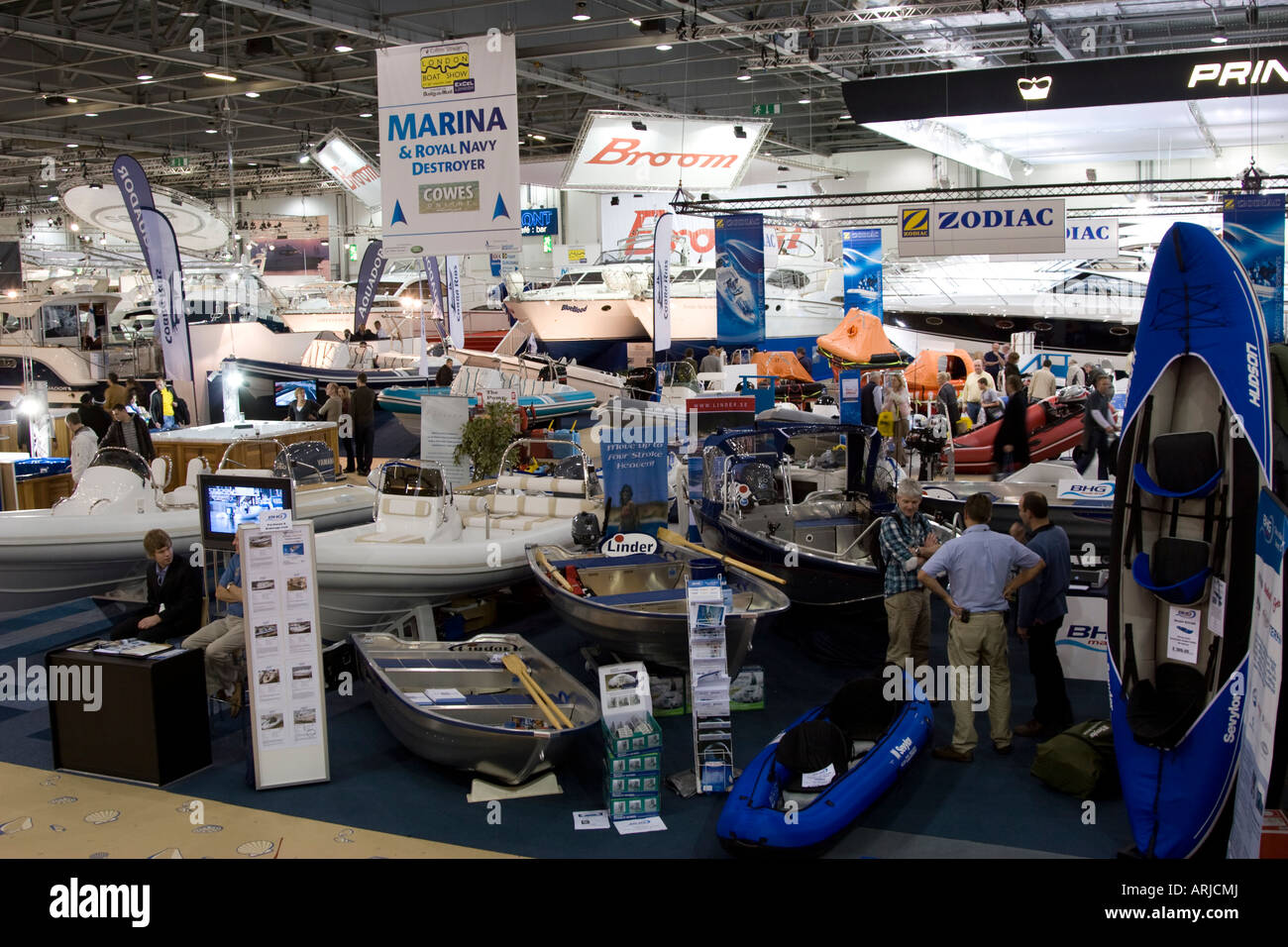 Il centro esposizioni Excel London Boat Show 2008 Foto Stock