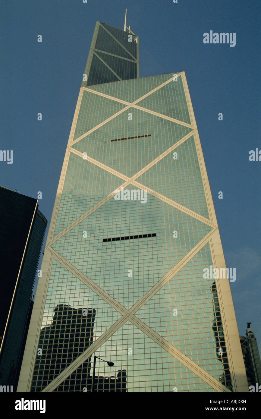 La Banca di Cina Building, Central, Hong Kong, Cina, Asia Foto Stock