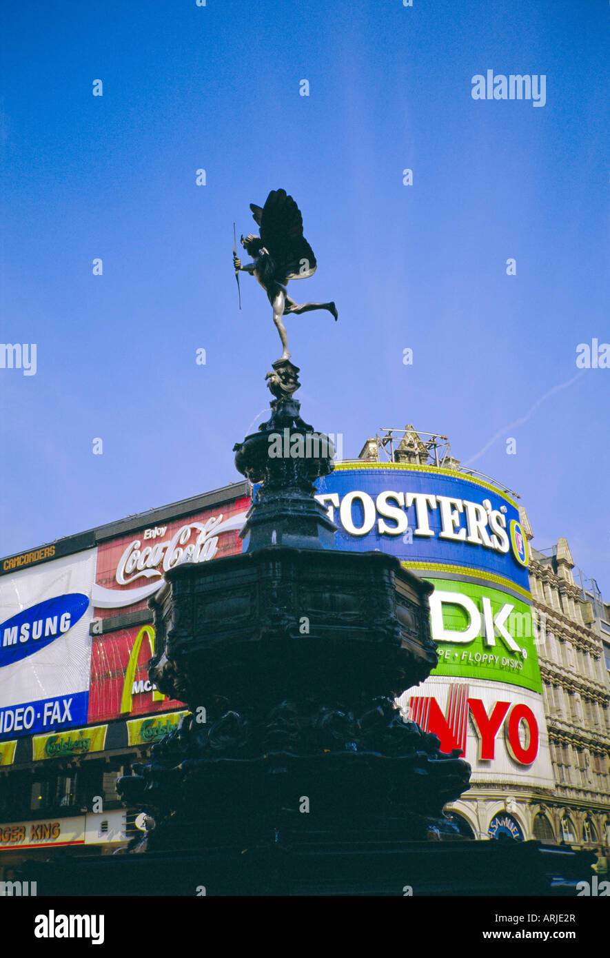 Statua di Eros, Piccadilly Circus, London, England, Regno Unito Foto Stock