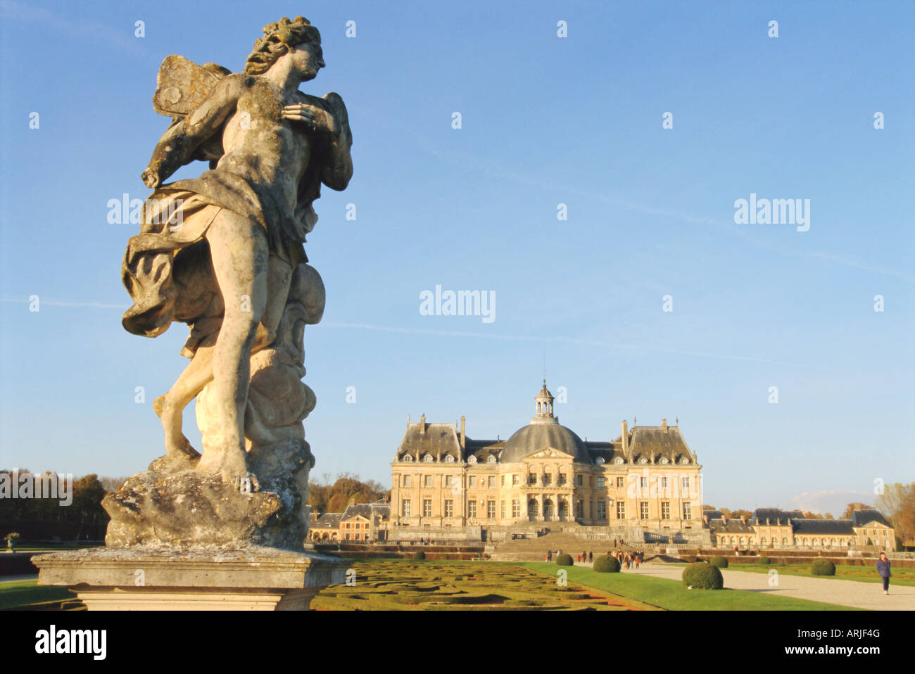 Castello di Vaux le Vicomte, Ile de France, Francia, Europa Foto Stock