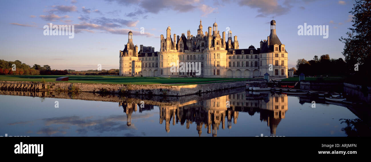 Castello di Chambord, Sito Patrimonio Mondiale dell'UNESCO, Loir et Cher, regione della Loira, Valle della Loira, in Francia, in Europa Foto Stock