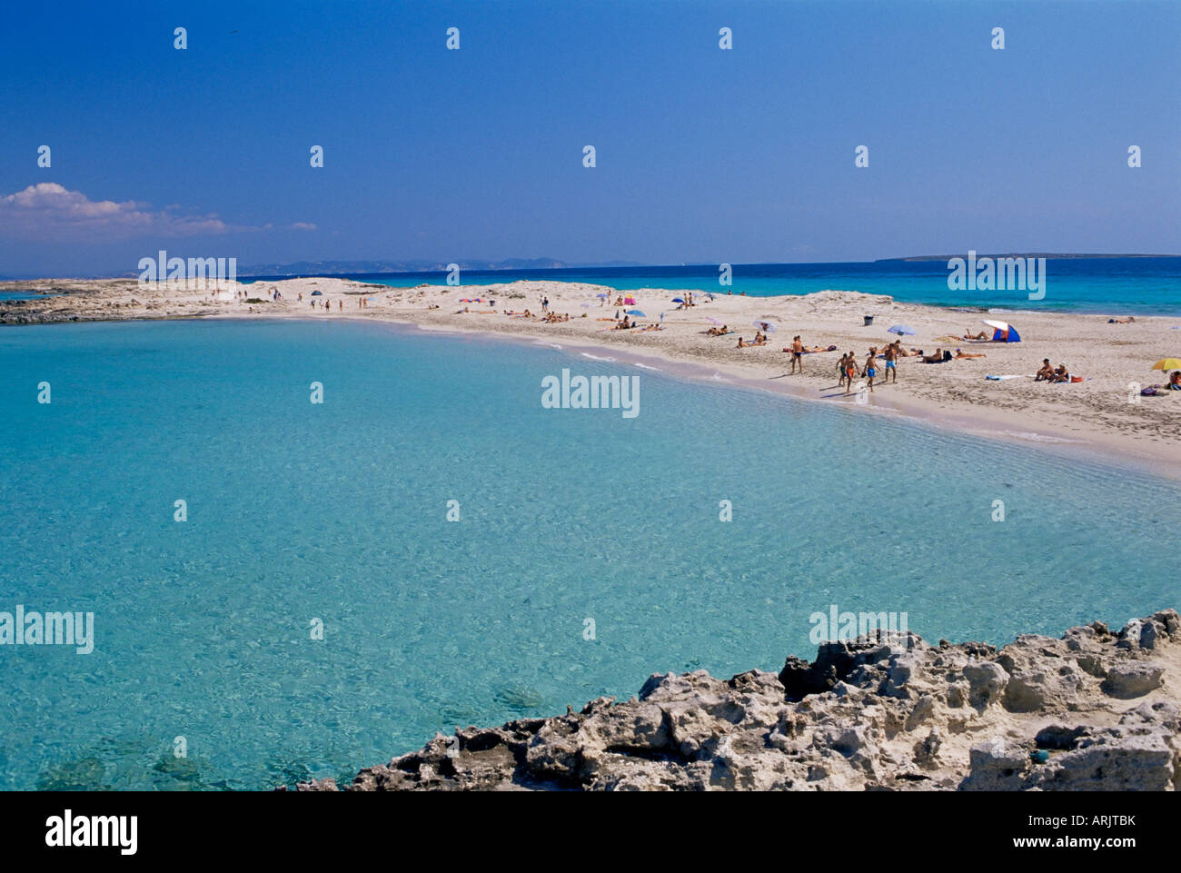 Vista Della Playa De Spiaggia Di Ses Illetes Formentera