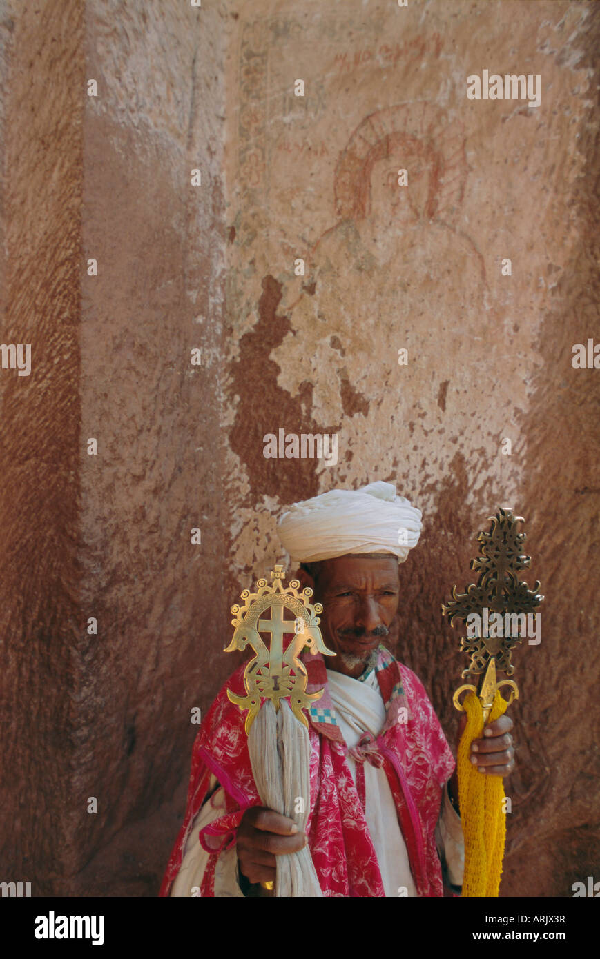 Lalibela chiesa, Bieta Mercurios, Gabriel e Raphael, Lalibela, Etiopia, Africa Foto Stock