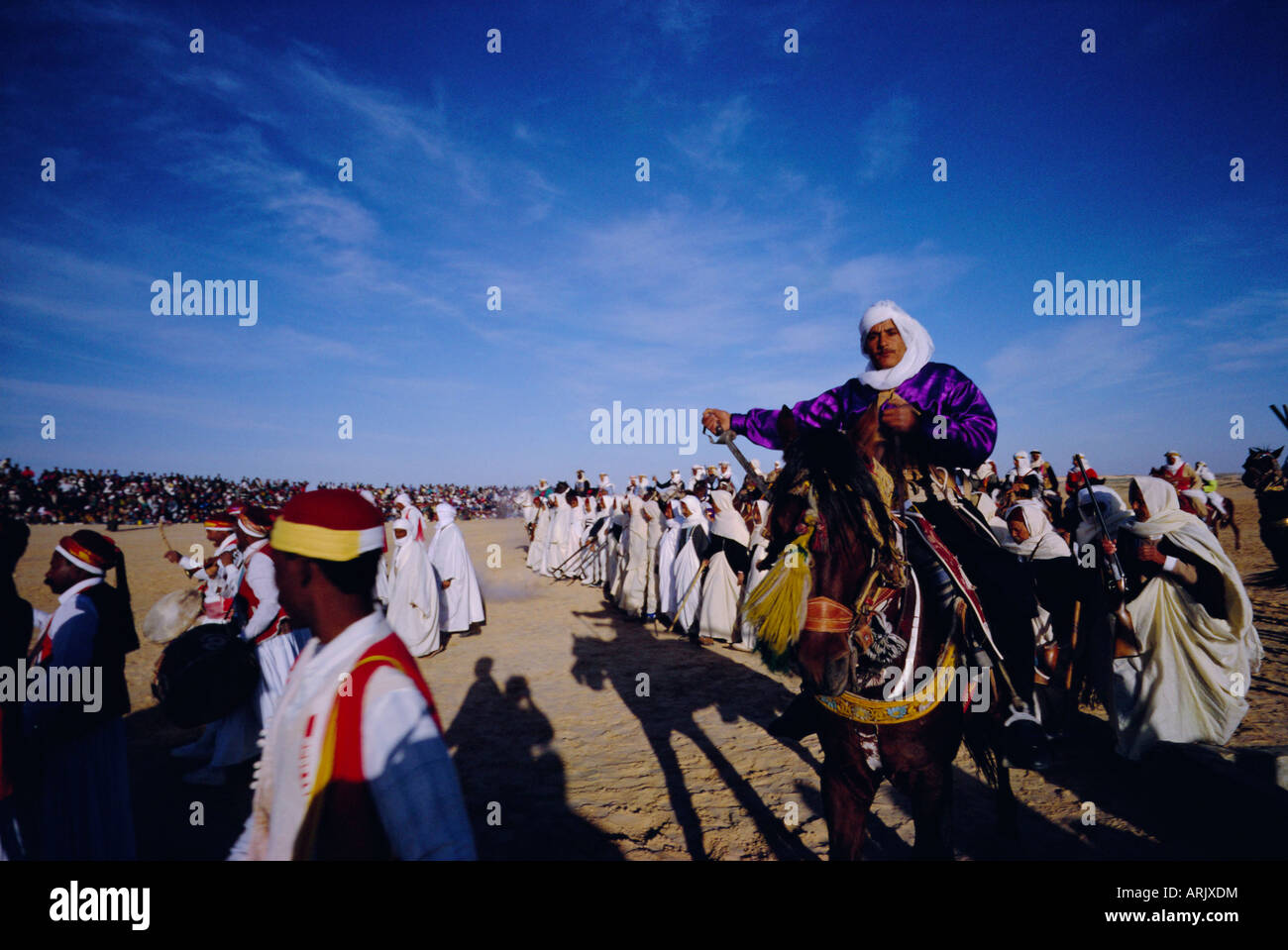 Tradizionale Matrimonio berbero, oasi di Douz, Tunisia, Nord Africa Foto Stock
