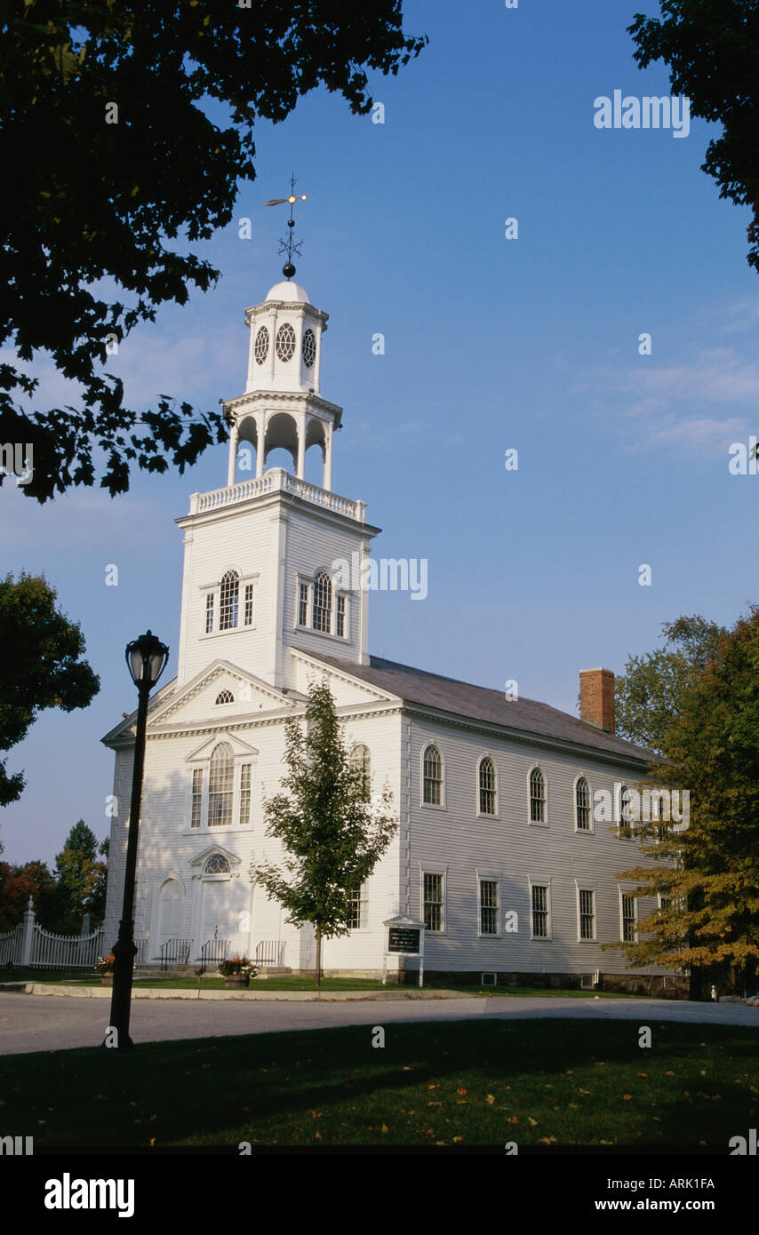 La prima chiesa congregazionale Bennington Vermont - USA Foto Stock