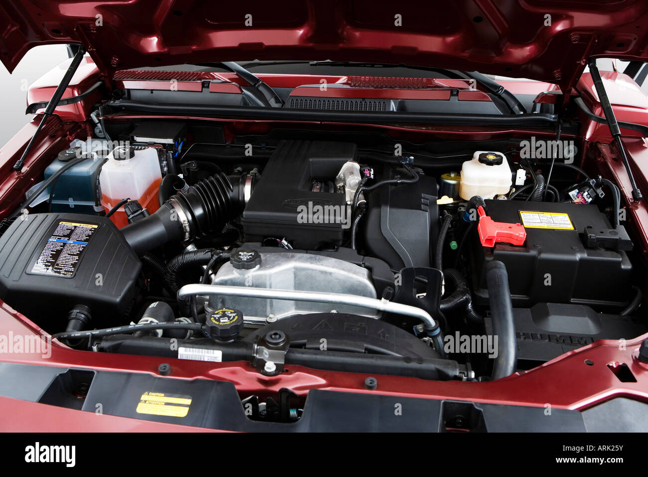 Hummer 2008 H3 x in rosso - Motore Foto Stock
