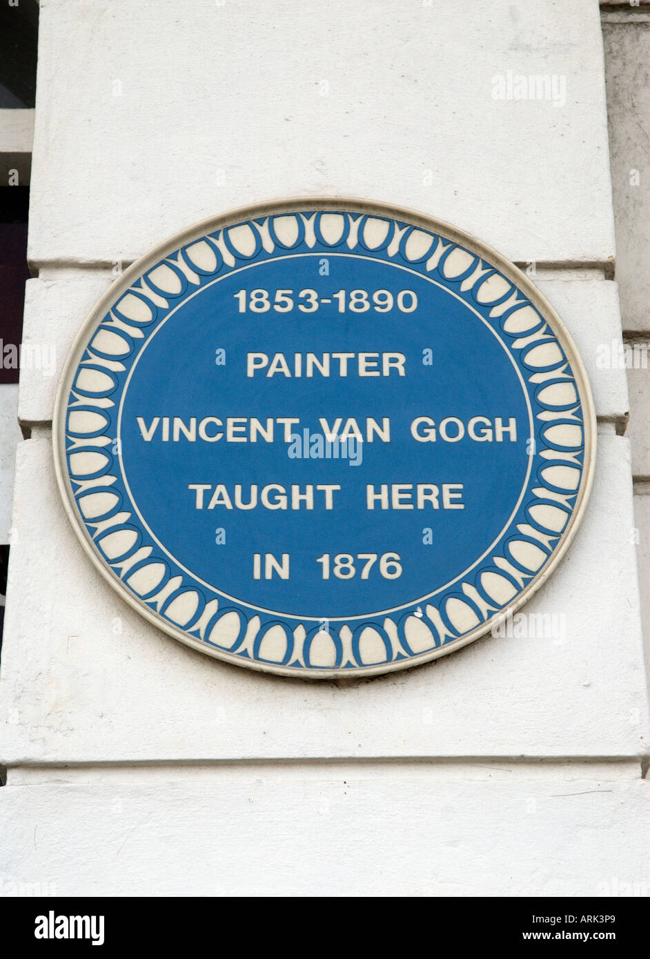 Ramsgate Kent England targa blu Vincent Van Gogh ha insegnato agli alunni di vernice in questa casa nel 1876 HOMER SYKES Foto Stock
