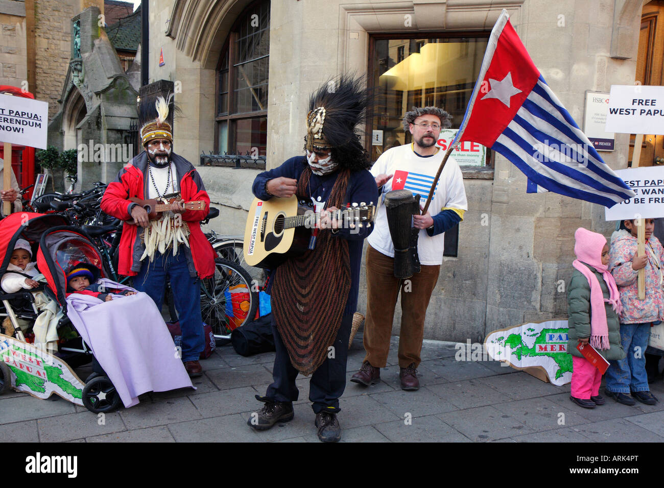 Protesta in Cornmarket Street Oxford 4 Foto Stock