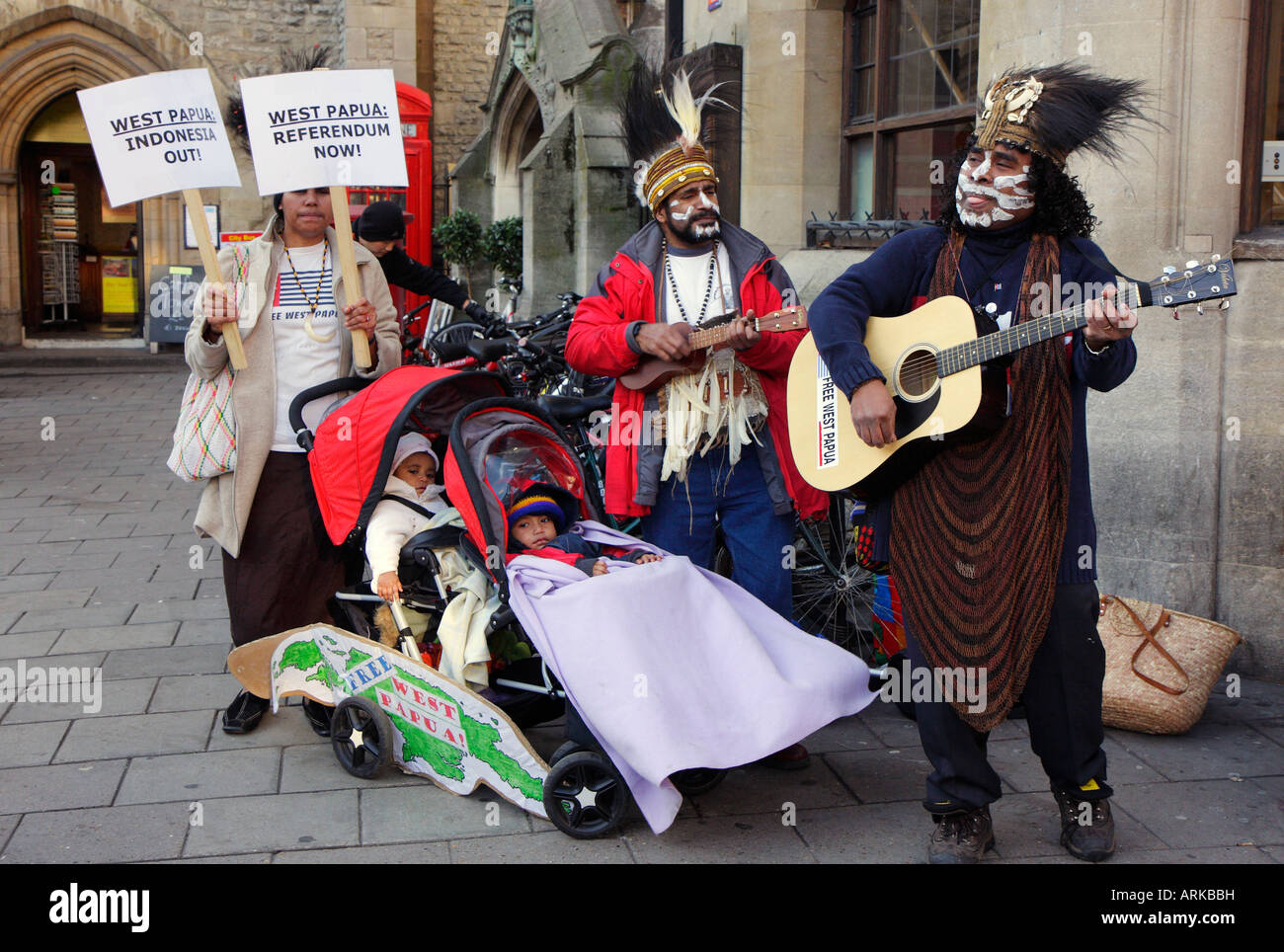 Protesta in Cornmarket Street Oxford 5 Foto Stock