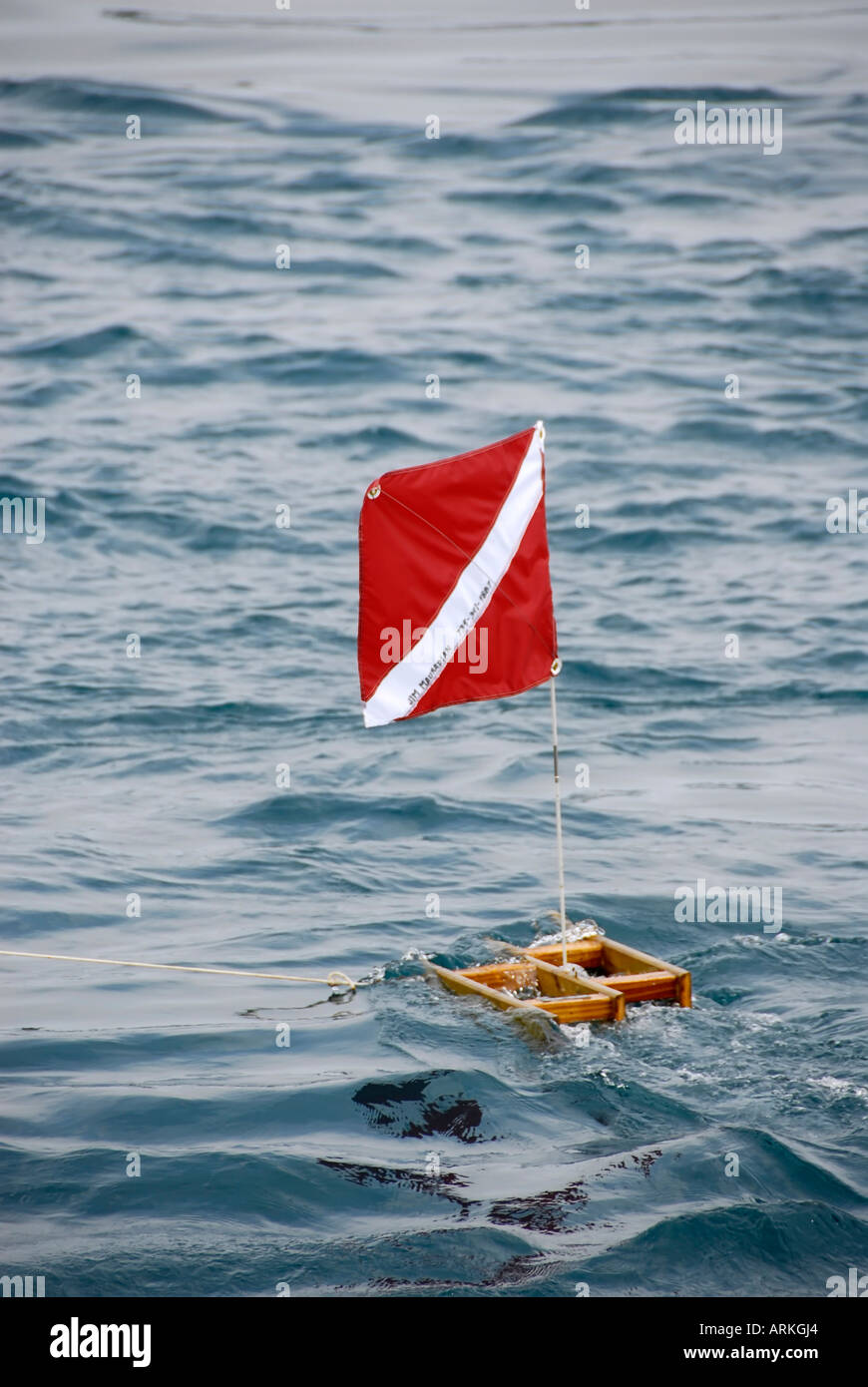 Subacquei localizzatore di bandiera di acqua Foto Stock