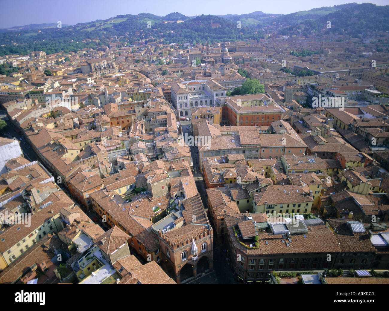 Vista della città, Bologna, Emilia Romagna, Italia, Europa Foto Stock