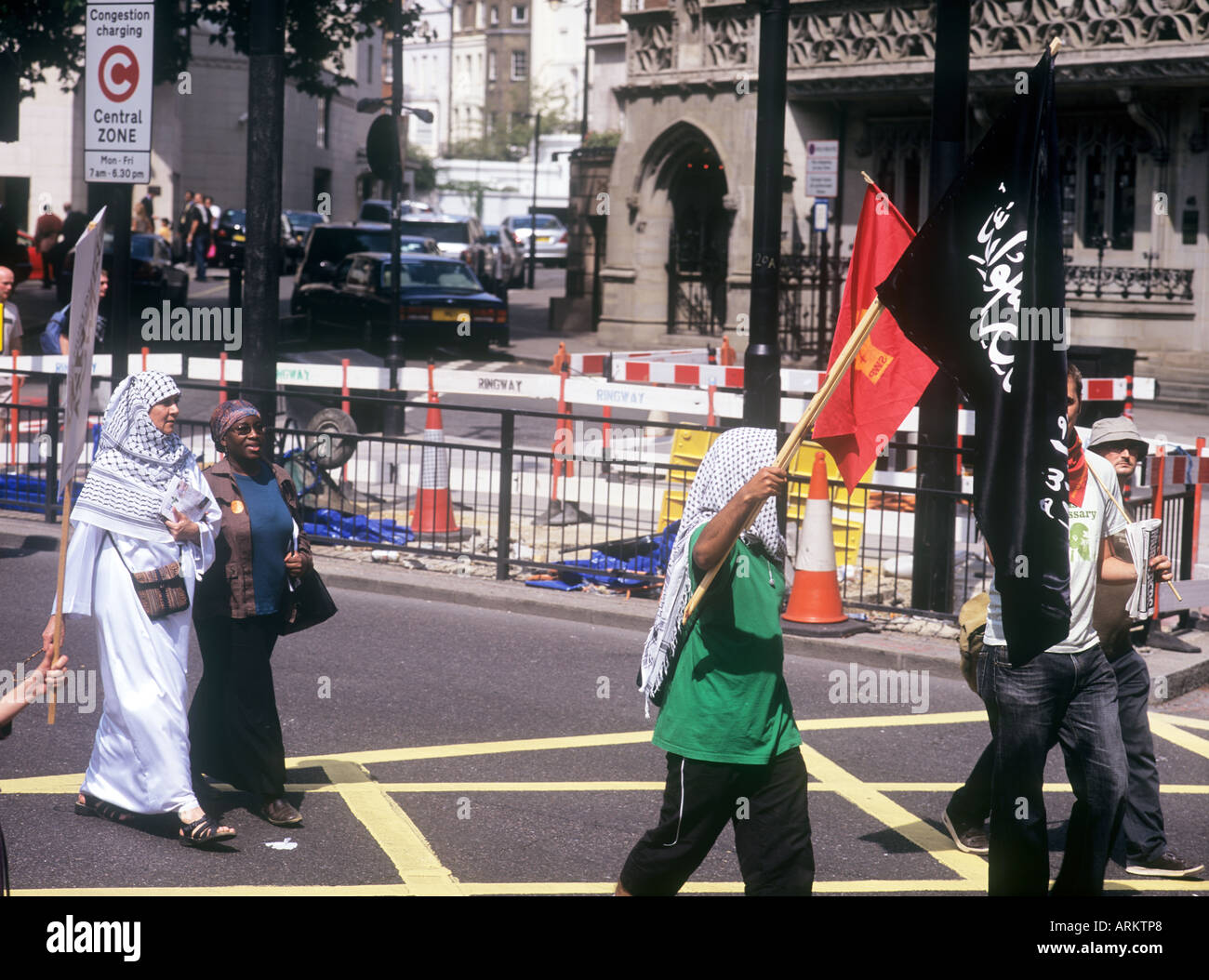 Protesta contro attacco di Israele contro il Libano. Londra 5 Agosto 2006 Foto Stock