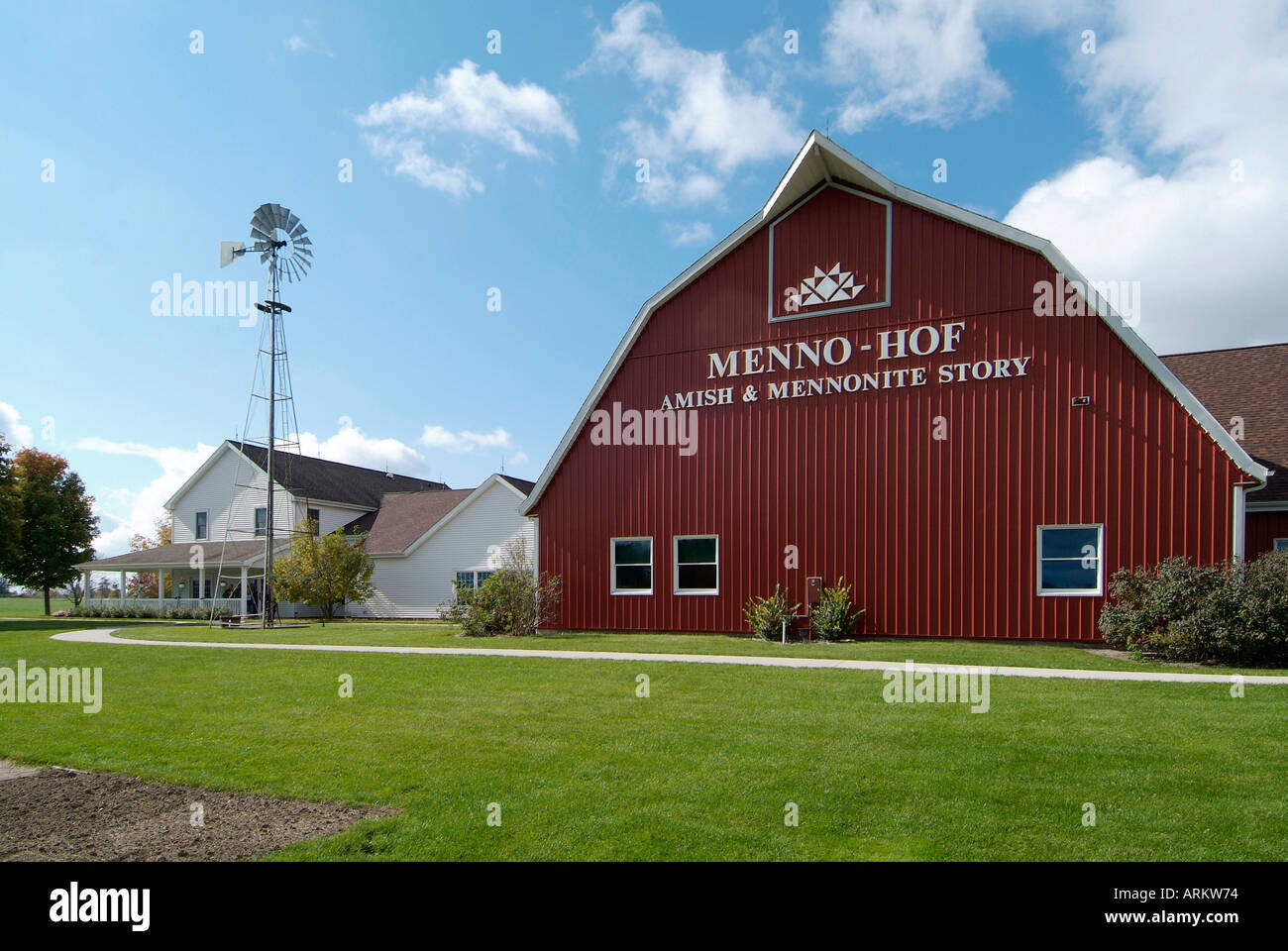 La società Menno Hoff farm è una popolare attrazione turistica raffiguranti Amish mennonita e vita in e intorno a Shipshewana Indiana Foto Stock