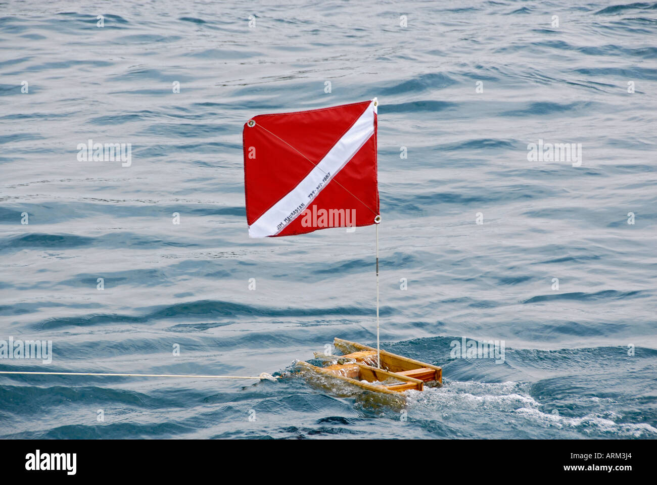 Subacquei localizzatore di bandiera di acqua Foto Stock