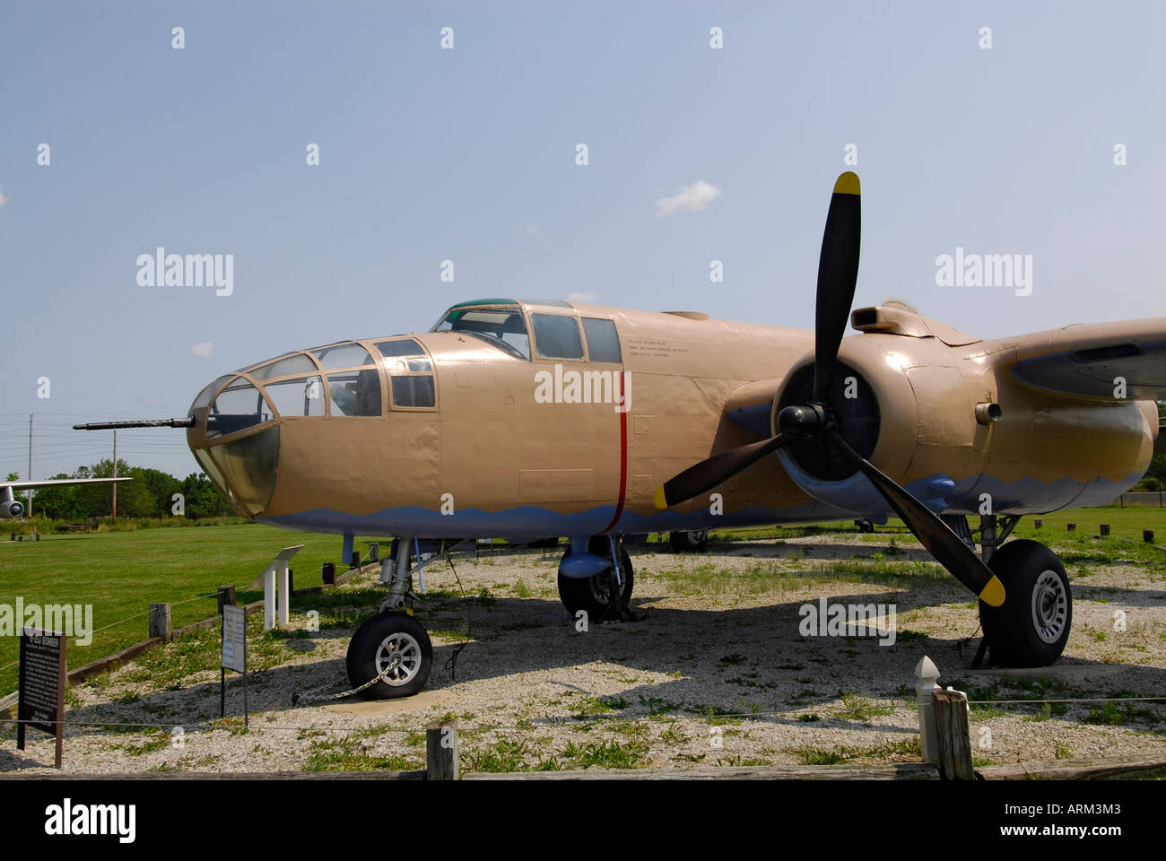 B 25 J Bomber Grissom Air Museum al di fuori di Grissom Air Force Base Indiana IN Foto Stock