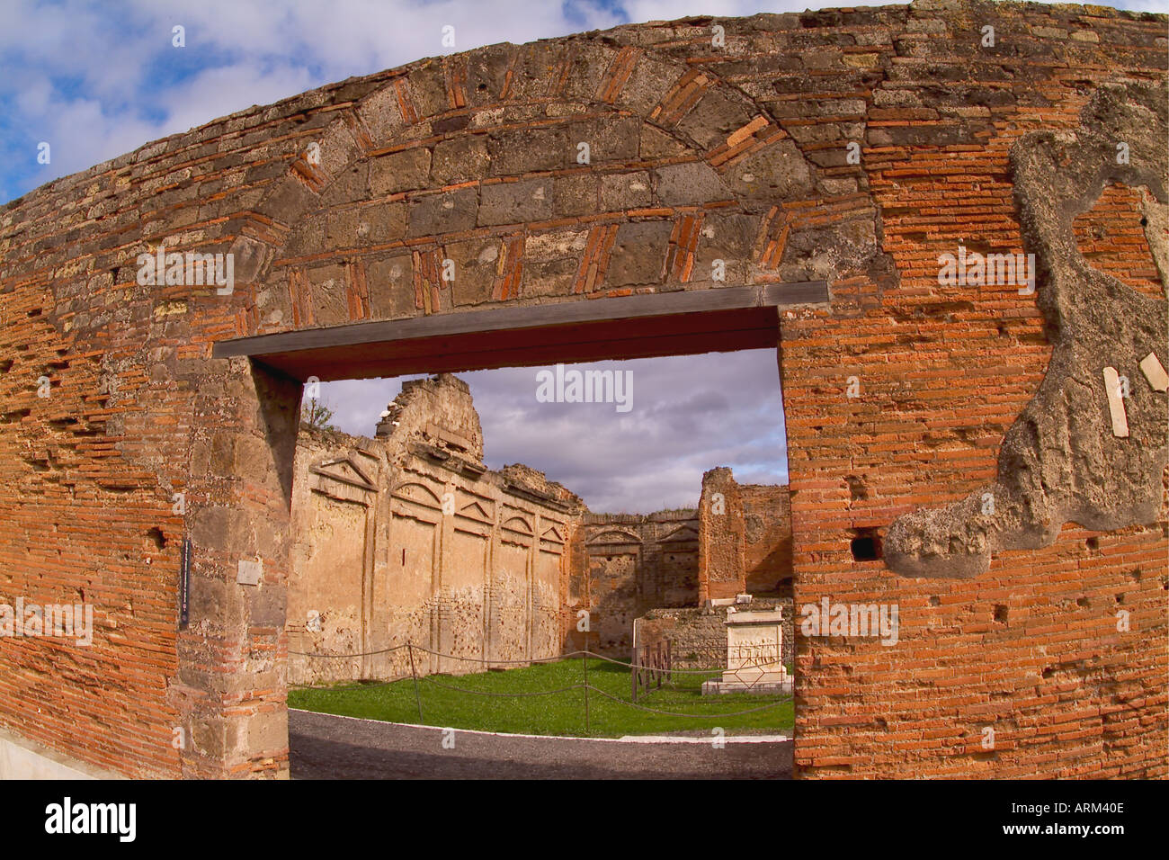 Famose rovine di Pompei Italia che sono state rovinate nel 79 d.c. Foto Stock