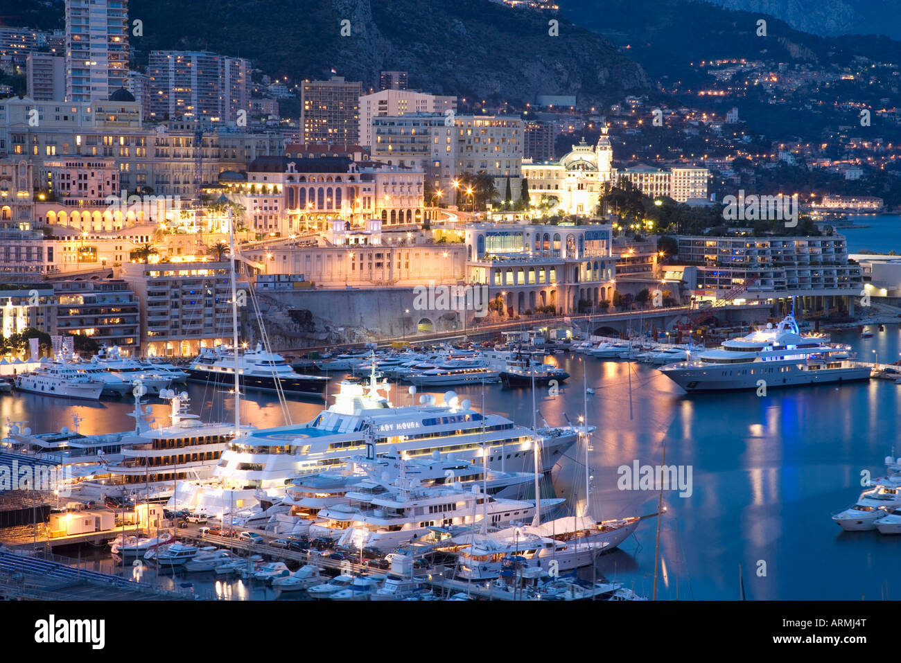 Monte Carlo, Monaco, Cote d'Azur, Mediterraneo, Europa Foto Stock