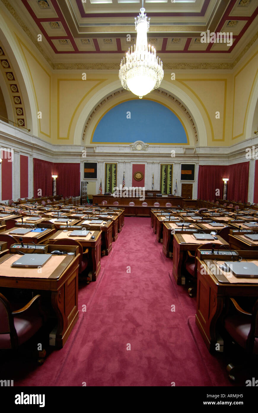 Casa di rappresentanti presso lo State Capitol Building a Charleston West Virginia WV Foto Stock