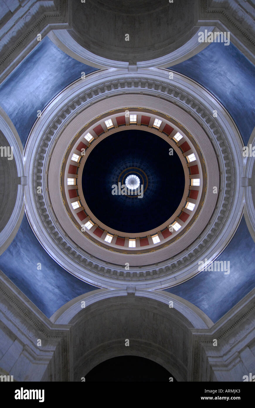 La cupola colorata all'interno di State Capitol Building a Charleston West Virginia WV Foto Stock