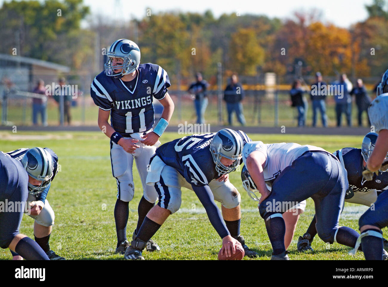 Alta scuola calcio azione Foto Stock