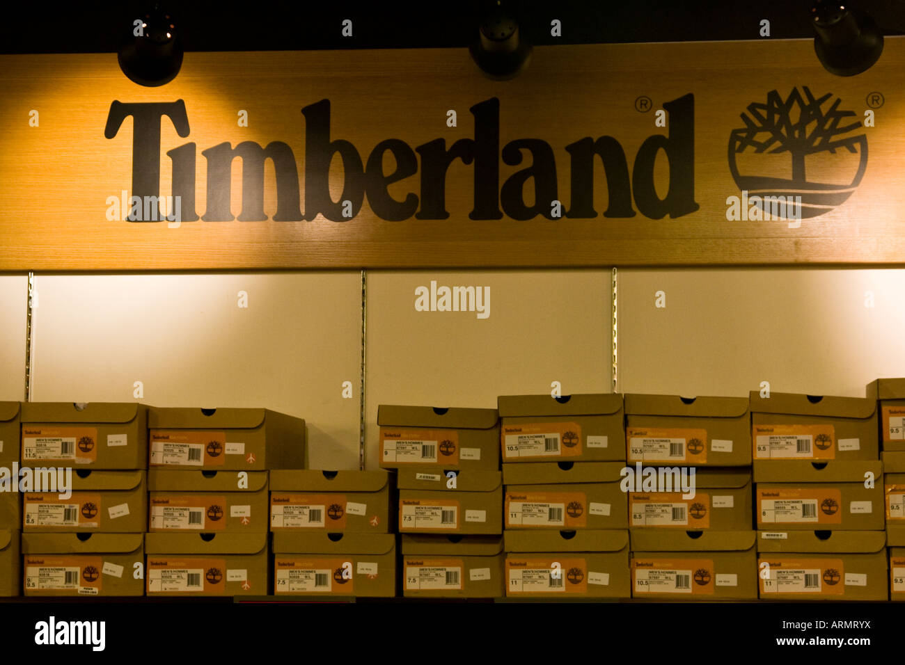 Timberland Scarpa Store di Hong Kong Foto Stock
